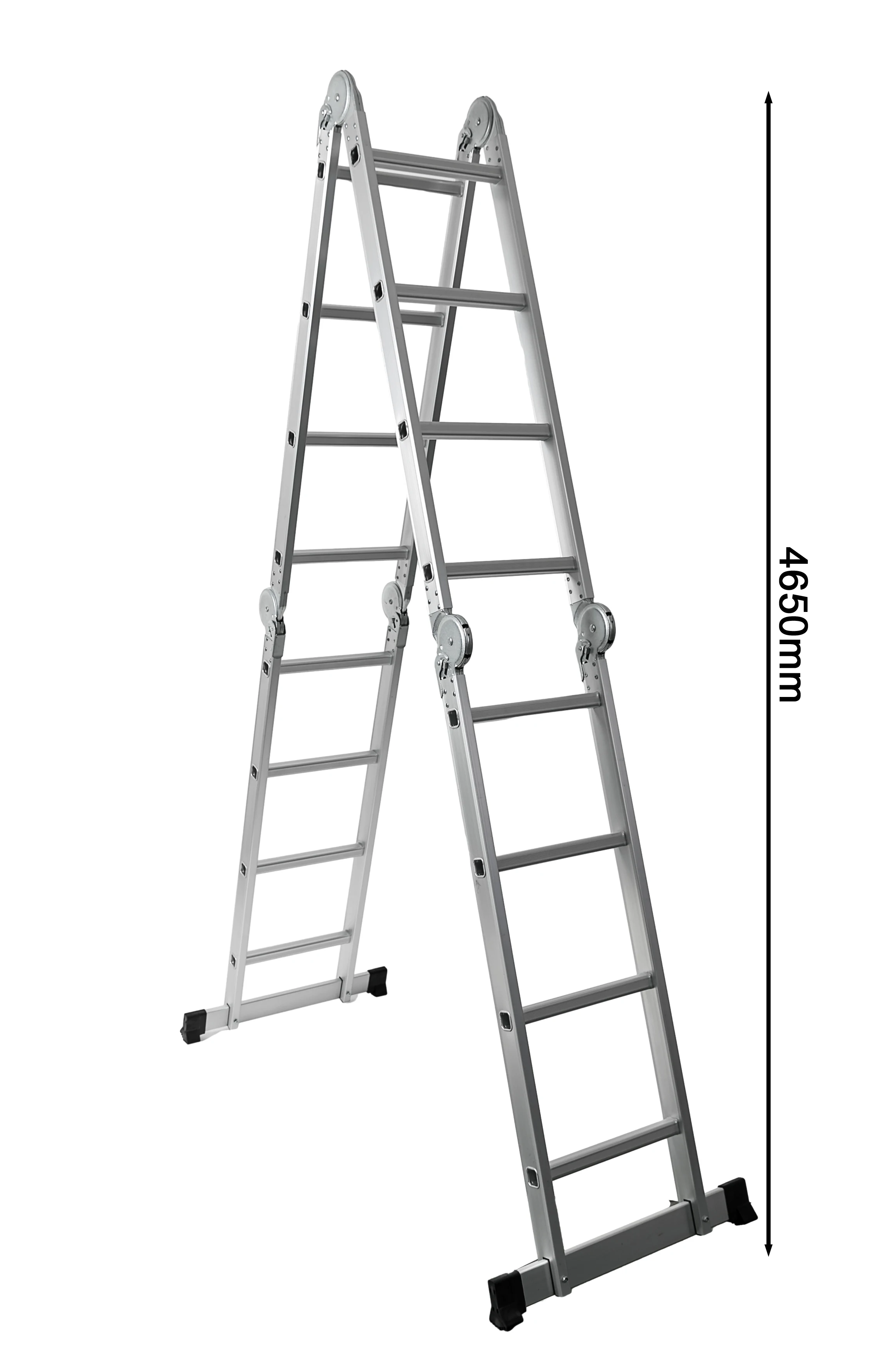 Multi-purpose Ladder Aluminum Ladder 4x4 EN131 Certificate Price Cheap Supply 4.5m Smile Aluminium 6063 Aluminum Ladder 7 Step