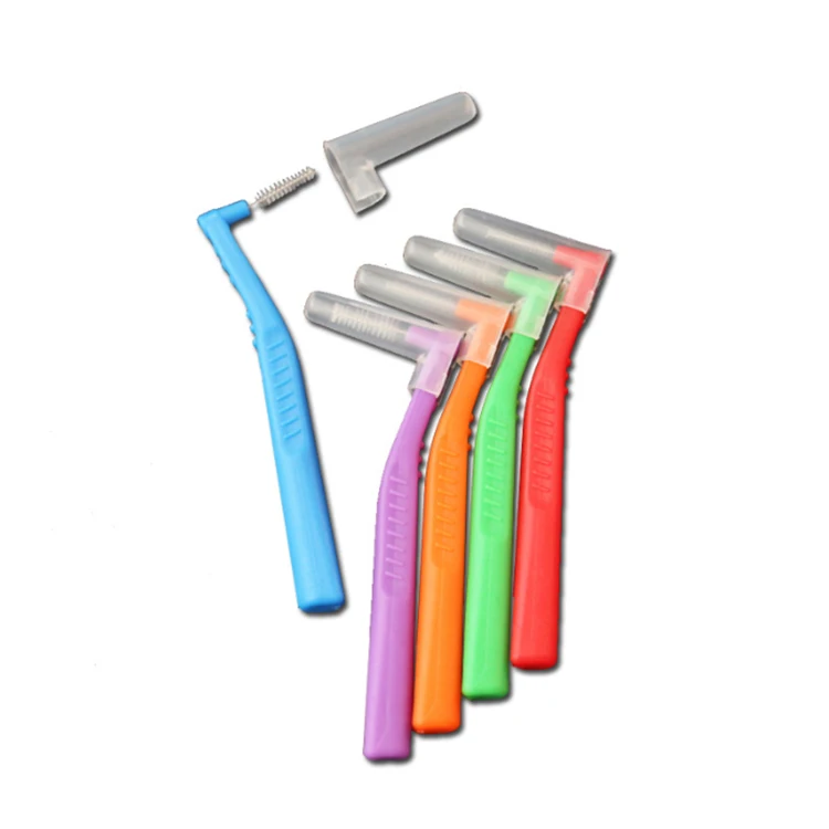 Nylon L Shape Orthodontic Dental Interdental Brushes Manufacturer