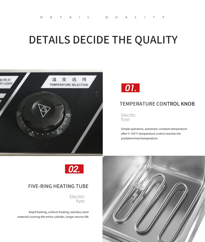 
Frying Pan Commercial Electric Fry Pan Single Cylinder Furnace Machine French Fries Chicken Chop Oil Cooking Kitchenware Tools 