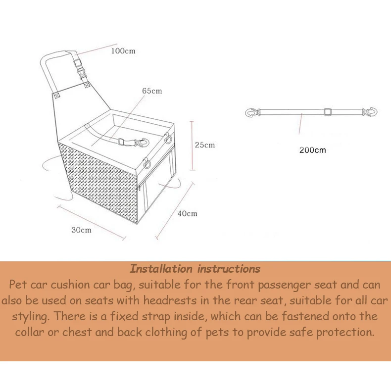 Safety Portable Small Pet Carrier Cat Travel Kennel Medium Sized Dog Car Booster Seat for Dogs