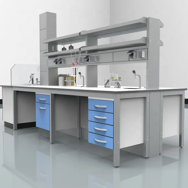 Laboratory Furniture Modern Balance Tables Phenolic Worktop Chemistry Classroom Lab Working Benches With Sink And Reagents Racks
