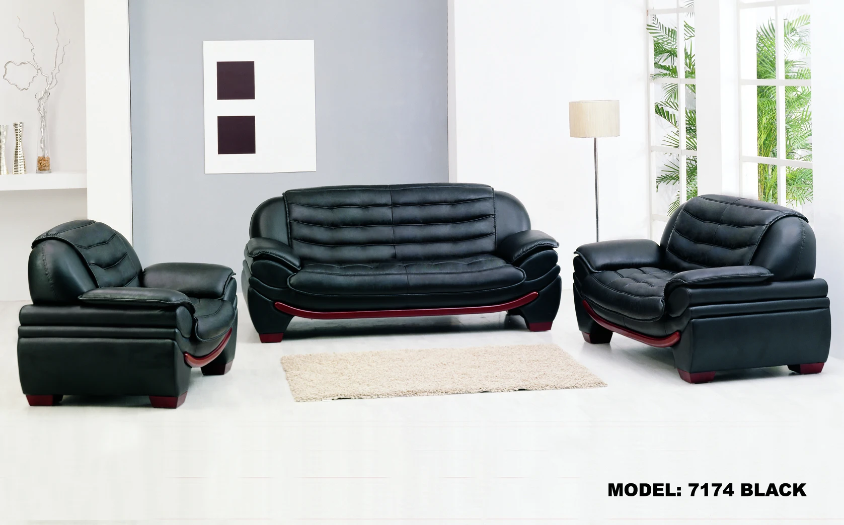 modern soft leather office room 3 2 1sofa