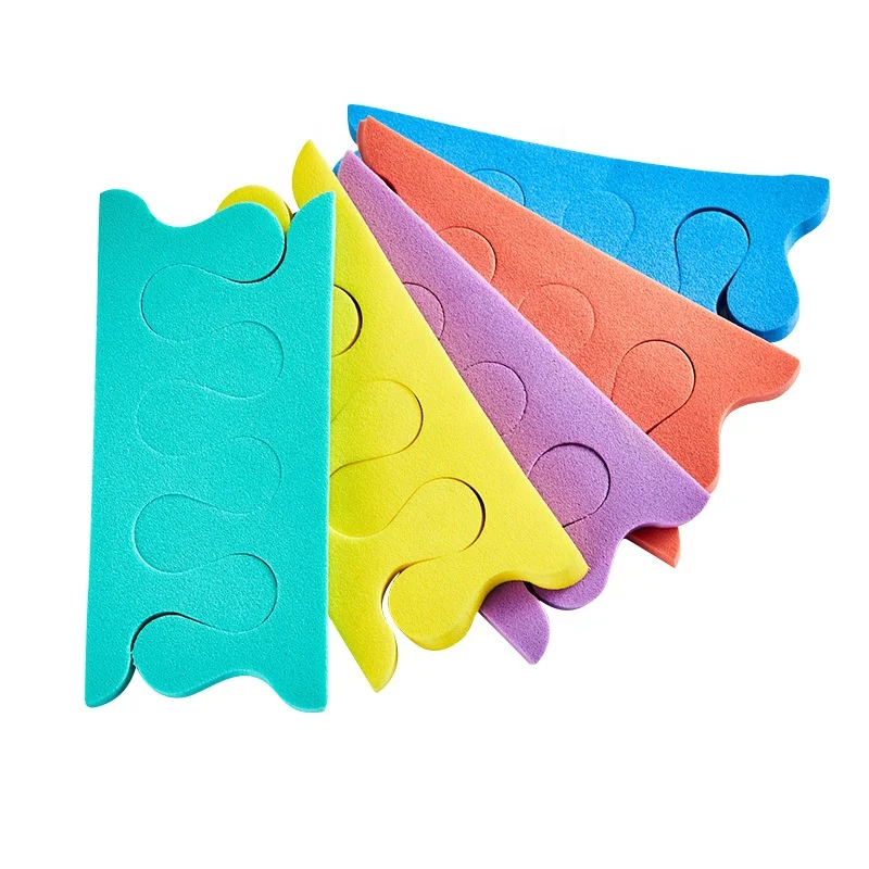 Soft EVA Sponge Pedicure Toe Separators For Nail Gel