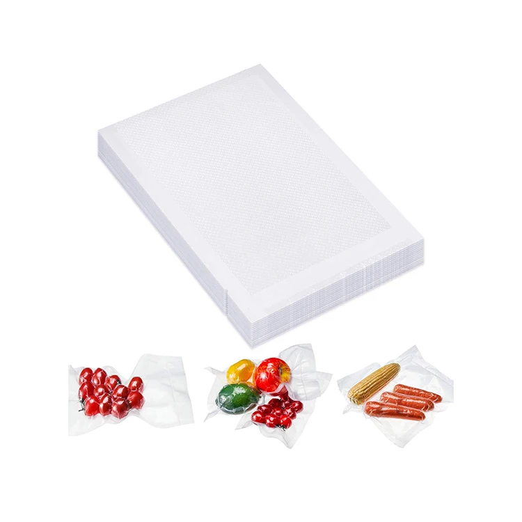 Flat cooling transparence sausage packaging vacuum bag for meat food dried fish