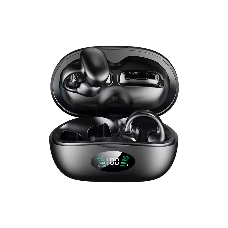 Wireless Earbud Hifi Sound Clip on True Intelligent Recognition Noise Reduction Open Ear Clip Earphone Earbuds Headset