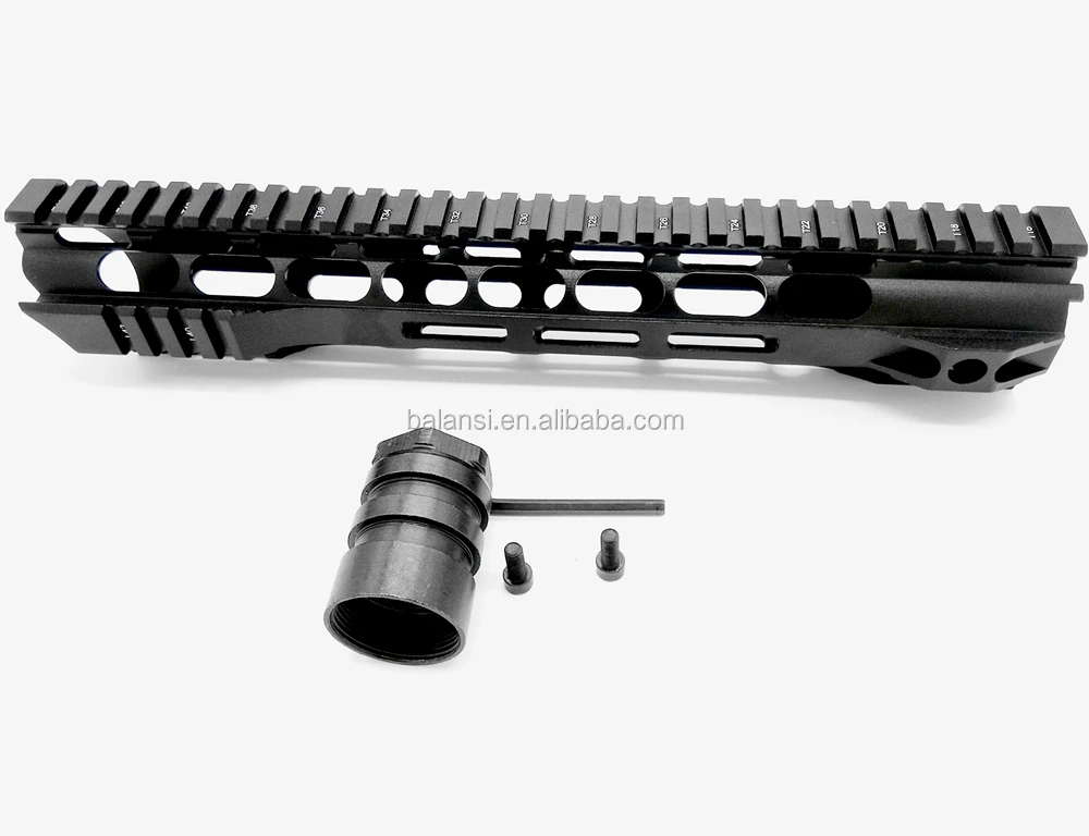 
12 inch MLOK handguard Free Float Super Slim ar 15 Handguard Quad Rail steel nut for M4 M16 