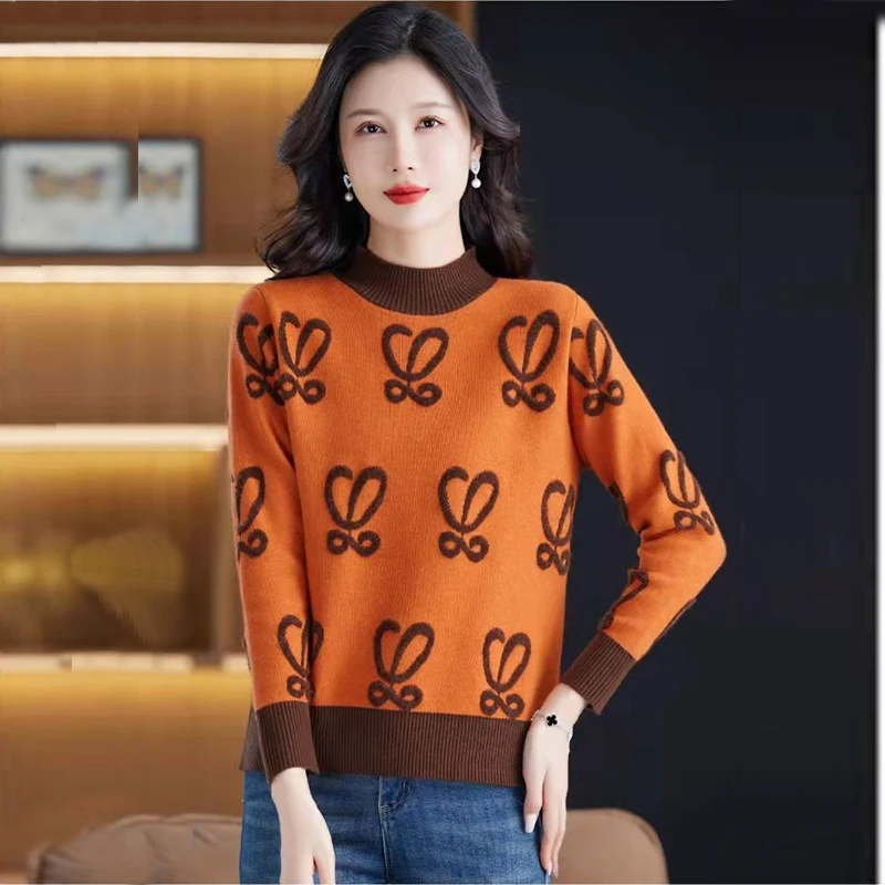 pullover Cozy winter long sleeve Fit Turtleneck Knit Sweater for Women