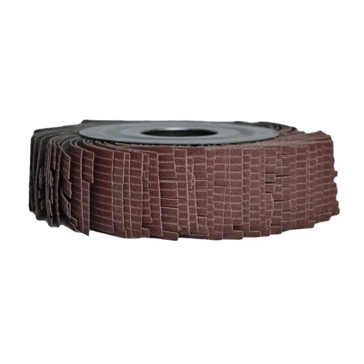 Abrasive flap wheel for polishing internal steel pipe surface