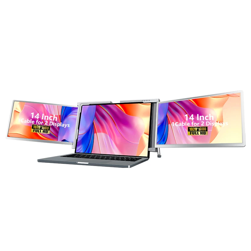14 inch Portable Monitor For Laptop Portable Screen Monitor Laptop Screens Triple Etriple Extended Two Add Dual Tri Lcd Panel