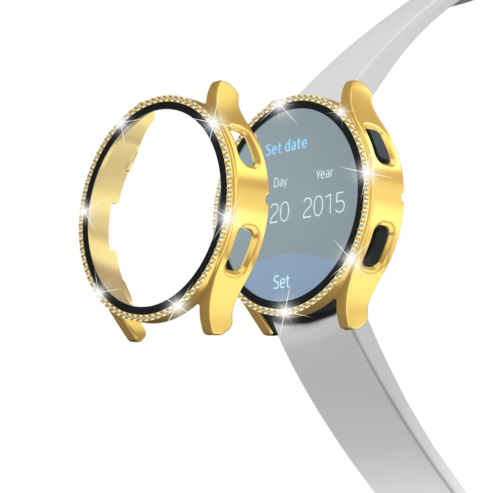 Luxury Shiny Diamond Samsung Galaxy Watch 4 Protective Case HD Screen PC with Case Multi Color for Galaxy Watch 4 40mm 44mm