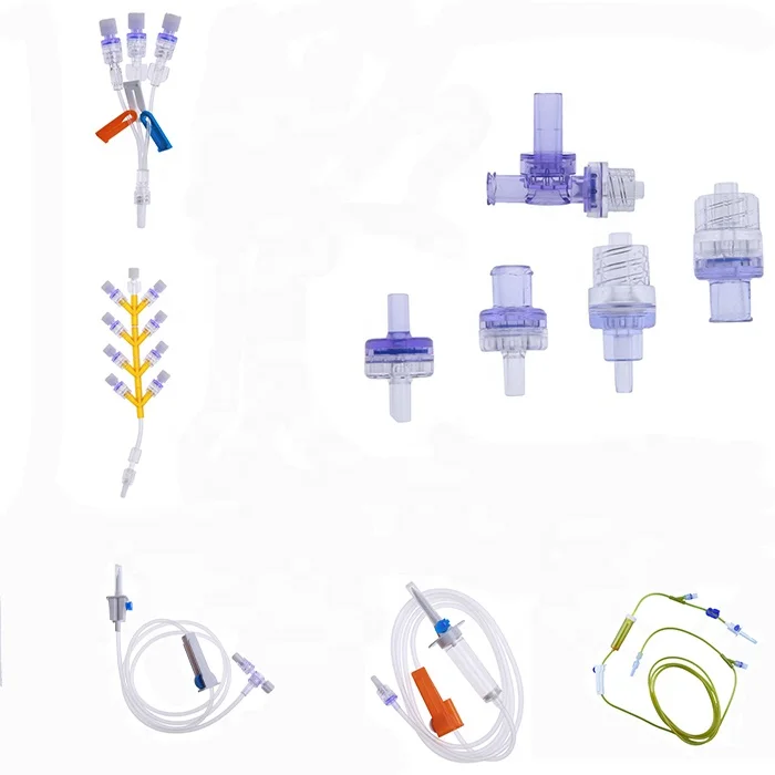 Medical iv infusion part back check valve iv flow direction controller dual check valve plastic medical luer lock check valve