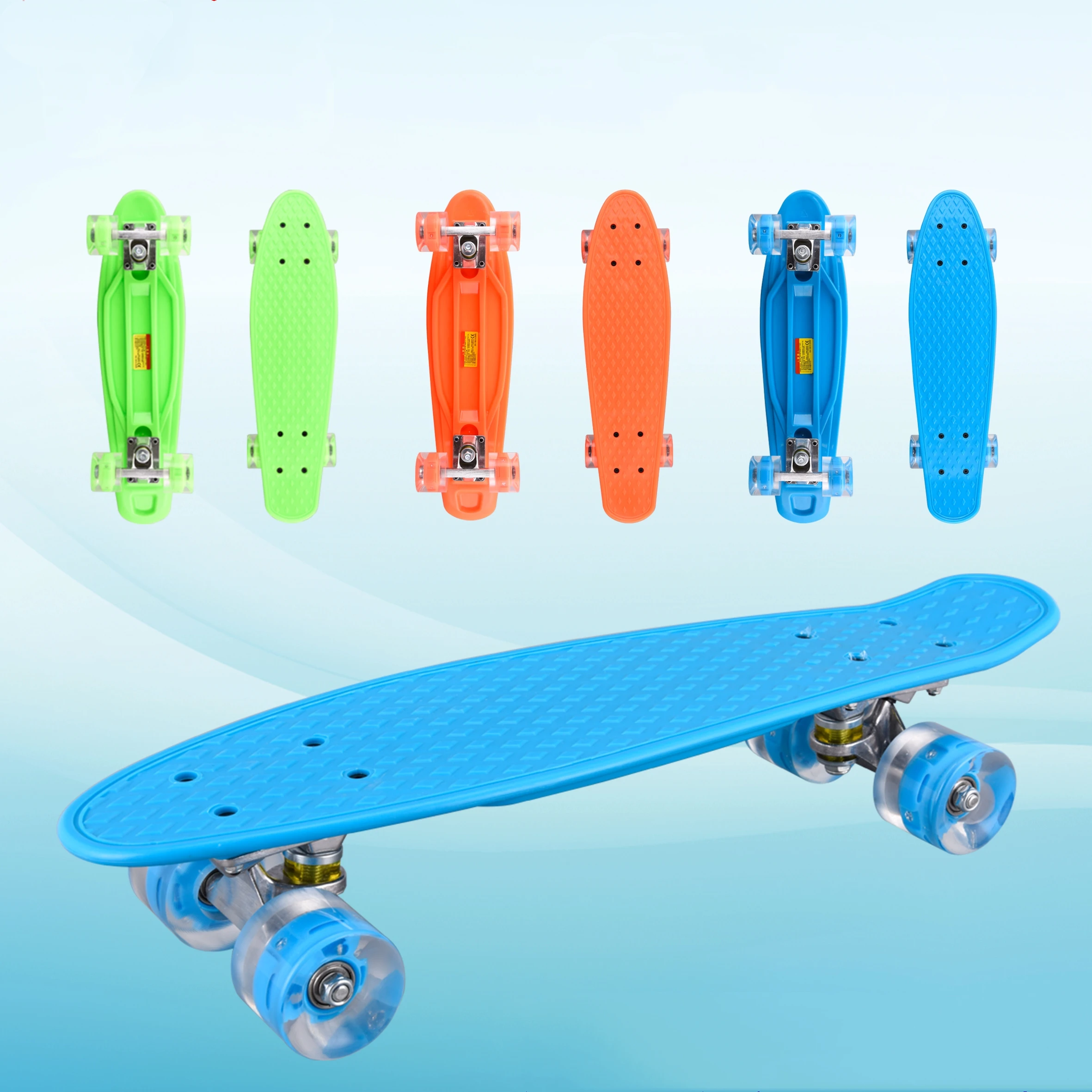 22 inch Colorful Classic Cruiser Complete Skateboard Teenager Cool Street Style Skateboard