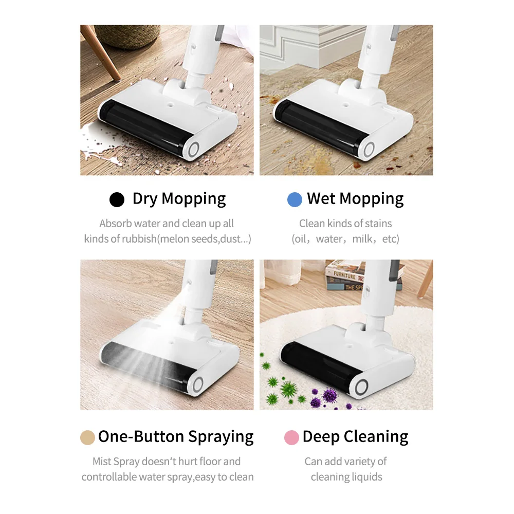 SWDK Cordless Sweeping & Mop Magic Floor Cleaner For Household