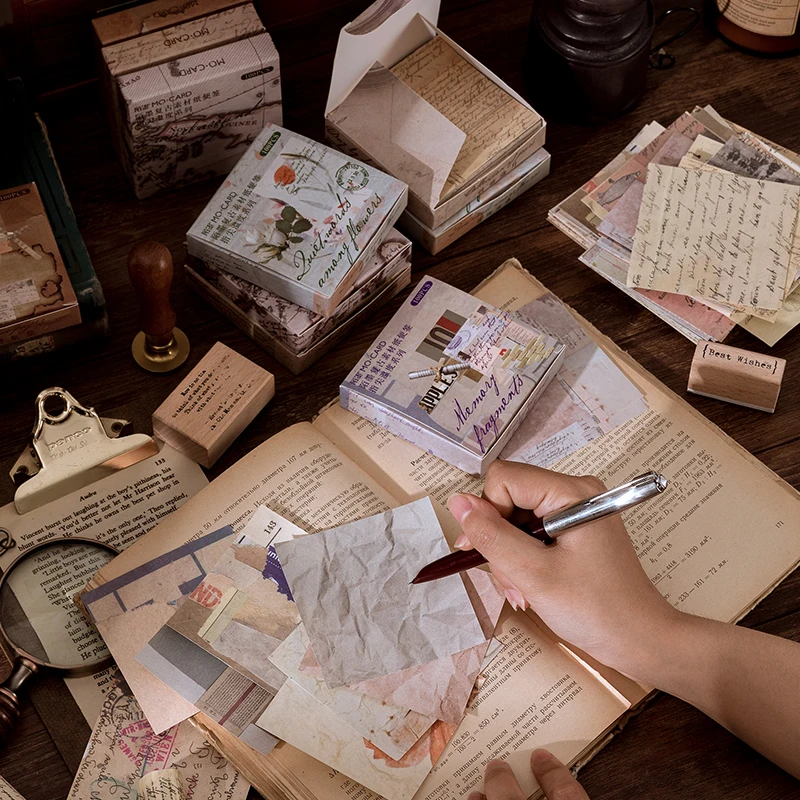 100 шт./упак. Memo Pad Блокнот для заметок на клейкой основе с цветочным рисунком в винтажном стиле мусор журнал бумажного дневника наклейки для скрапбукинга, офисные школьные канцелярские блокнот