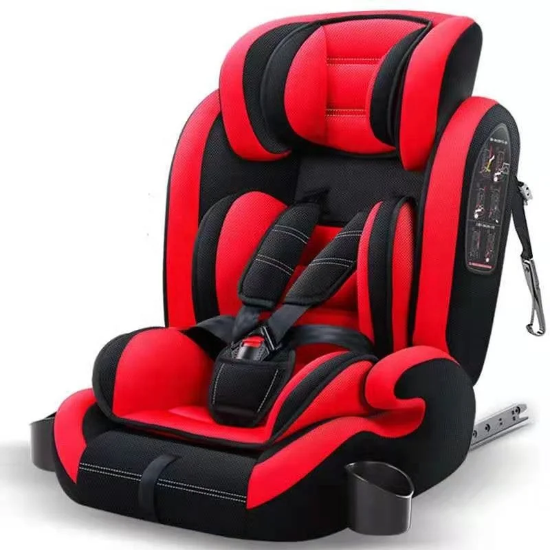 
Top Quality 9 Months To 12 Years Old Children Car Safety Seats Baby Car Safety Seats With Isofix Joint Latch Band And Cup Holder 
