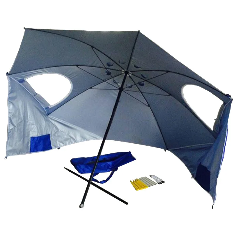 Sandy Beach Sun Protection Umbrella Tent Eight Bone Fixation Ventilation Window Speed Open Outdoor Tent Umbrella