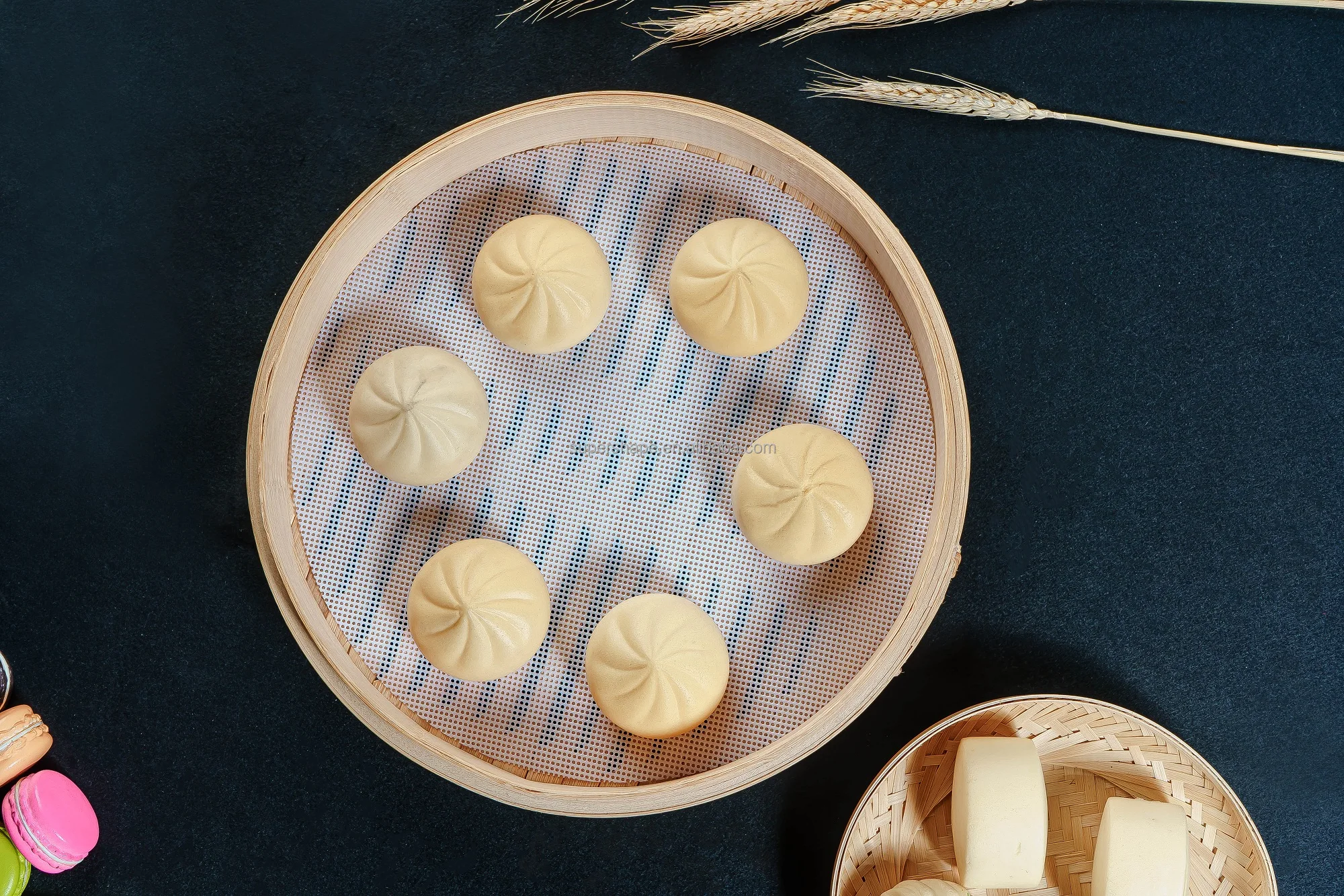 Non Stick Silicone Dehydrator Sheets for Fruit Dryer Mesh Silicone Mesh Mat Round  Pad