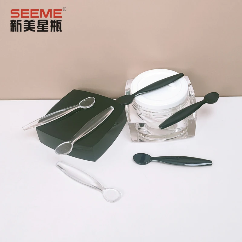 Mini cosmetic spatula scoop disposable white/cosmetic spatula/plastic spoon