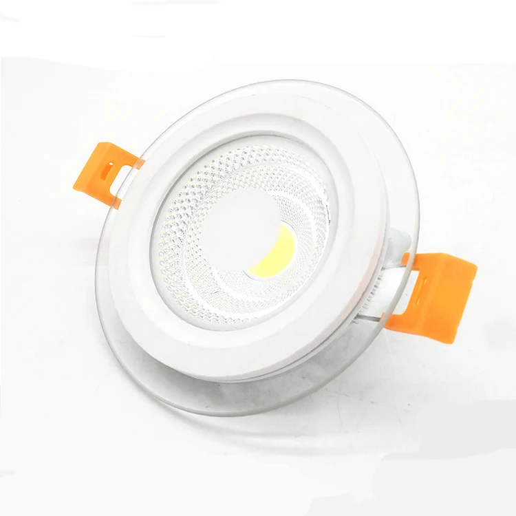 Indoor Lighting Spotlight COB Downlight Recessed Spotlight LED Glass Ceiling Light Panel