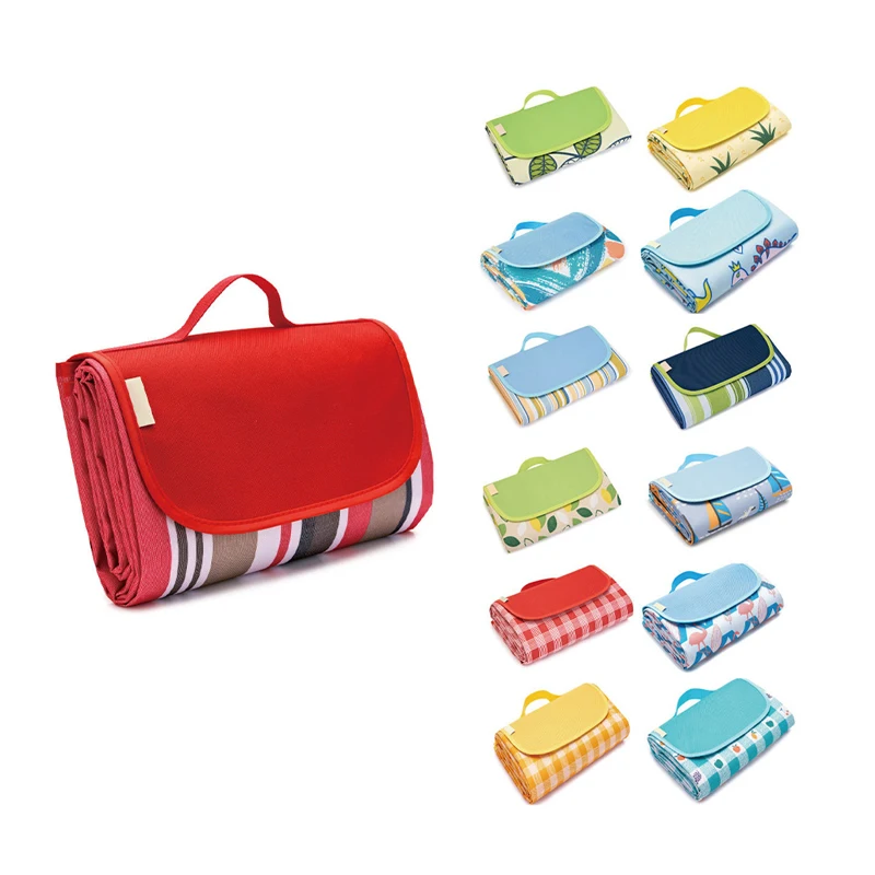 Custom picnic blanket waterproof beach blanket sand proof waterproof oversized wholesale picnic mats