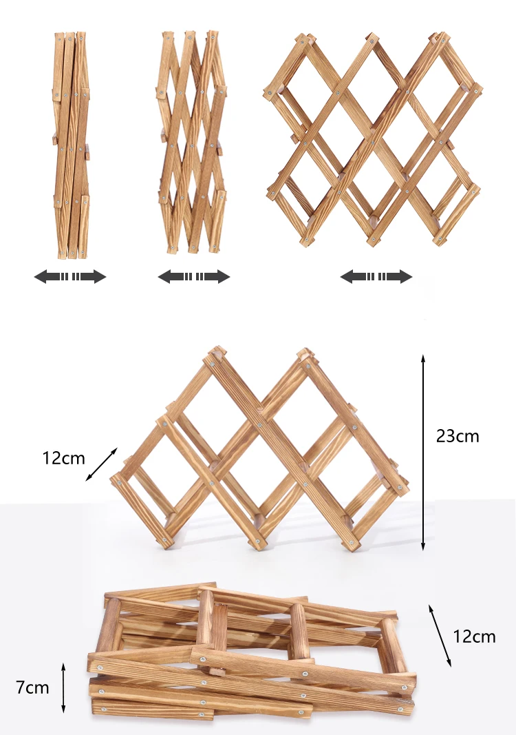 Wood Wine Storage Racks Wine Bottle Stand Holder Display Shelf for Home Kitchen Bar Cabinets Bamboo Wine Rack