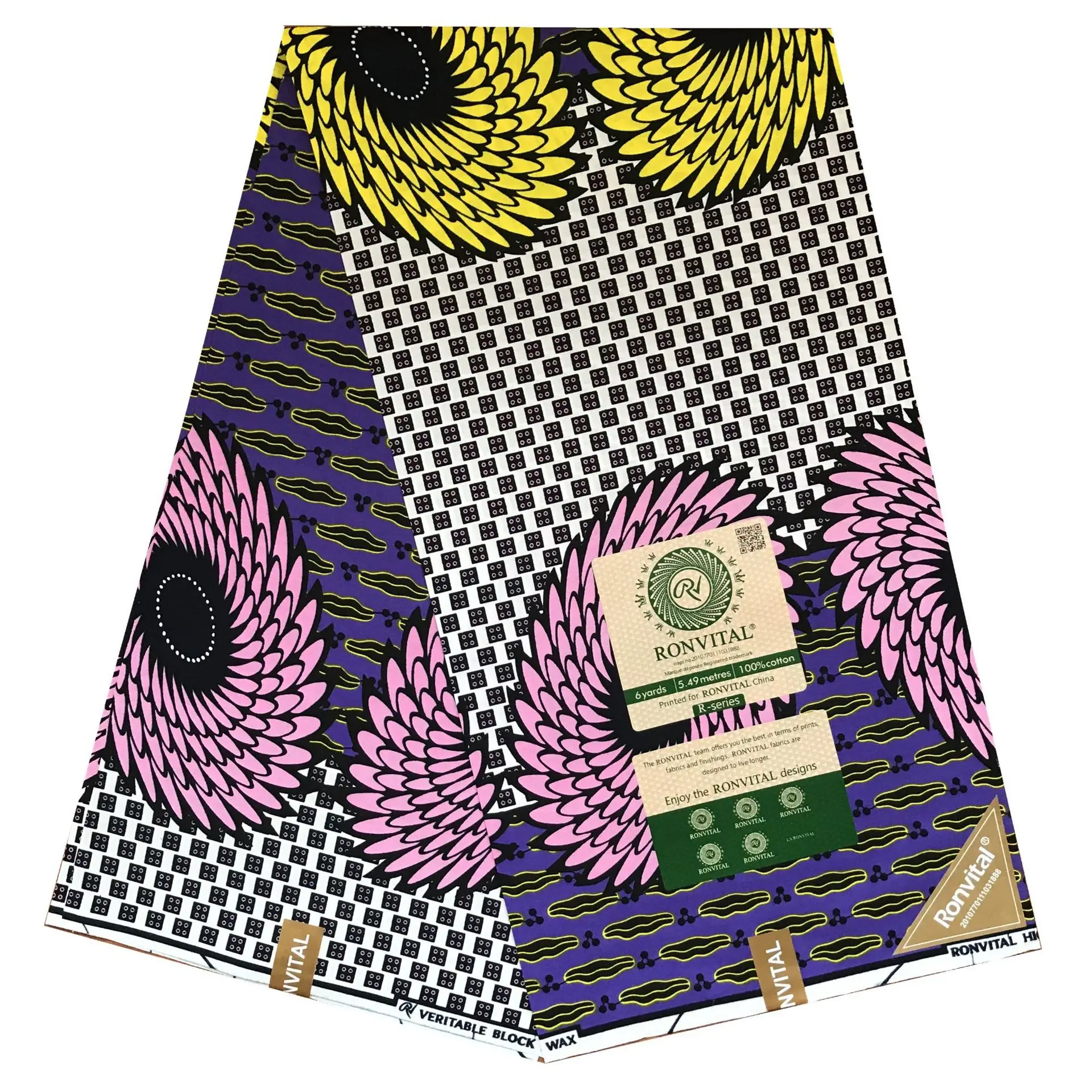 Real wax print fabric 100% cotton african wax custom print