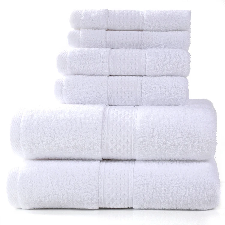 RTS Sublimated Hotel Bath Sheets 100% Cotton Dobby Jacquard Terry Bath Shower Bath Towels Set