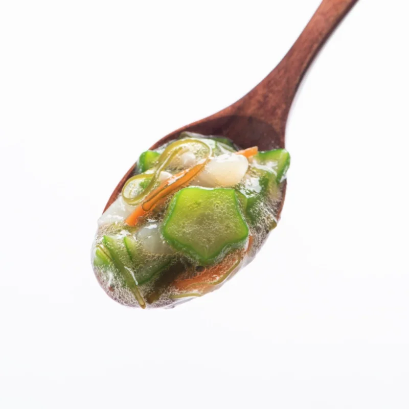 Delicately Prepared Seafood snacks Premade Marinated Okra with Squid Suitable For Upscale Restaurants And Fine Dining Occasions