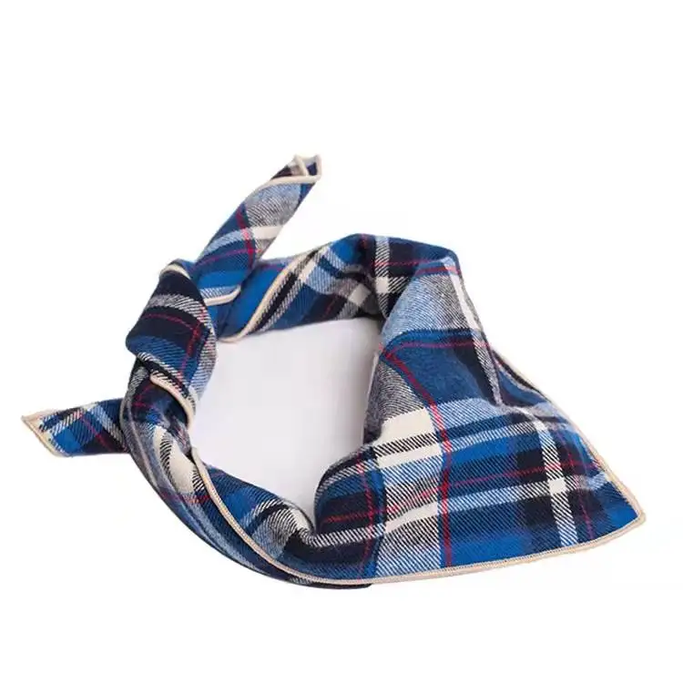 Winter warm kerchief puppy scarf pet dog hat bib tartan dogs accessories and clothing  dog bandana