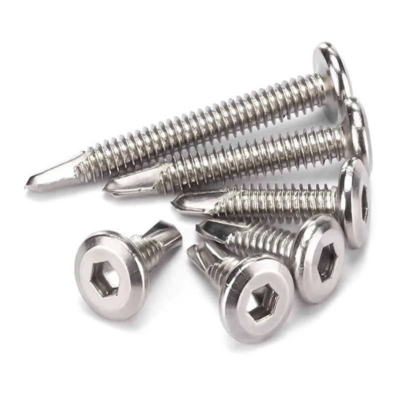Phillips Torx Pan Flat Cap Truss Hex Socket Hexagon Head Wood Self Tek Roofing Drilling Type 17 Tapping Screw With EPDM Washer