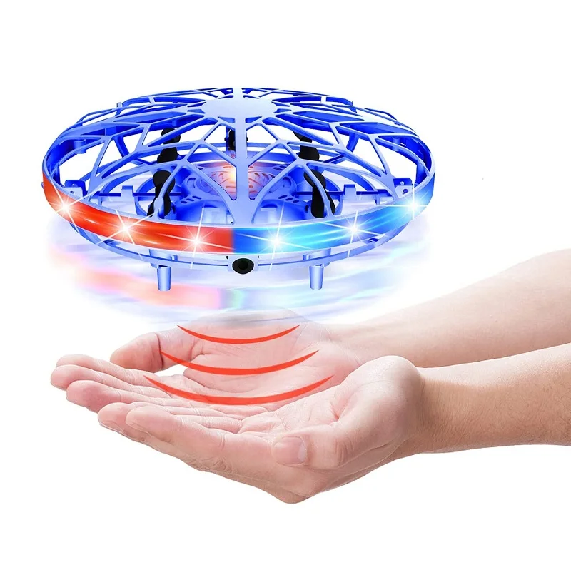 
Wholesale Updated Hand-Controlled Mini USB Rechargeable Drone Quadcopter UFO LED Colorful Lights Flying Ball Boomerang Kids Toy 