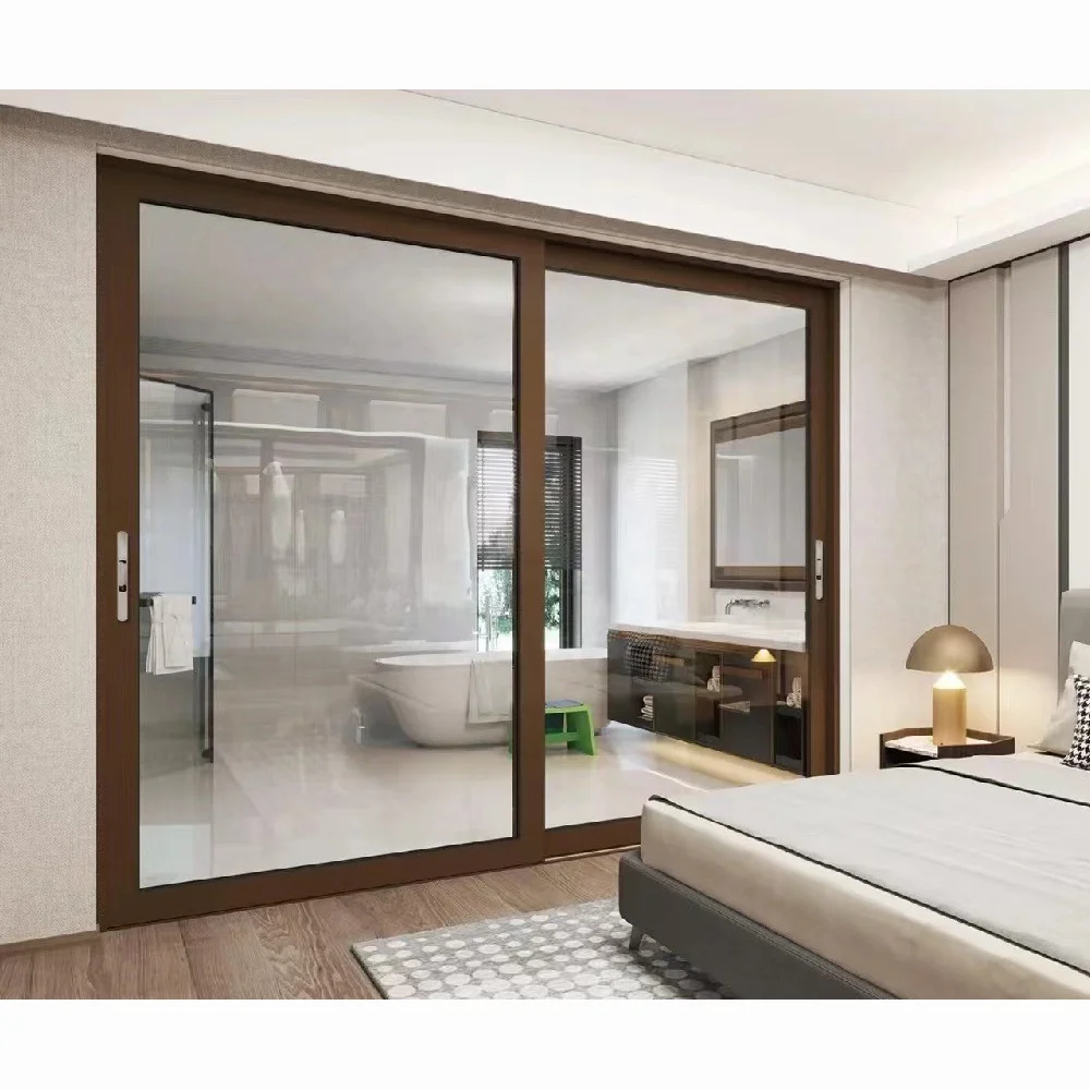 NUOXIN design sliding glass door aluminum tempered sliding patio doors