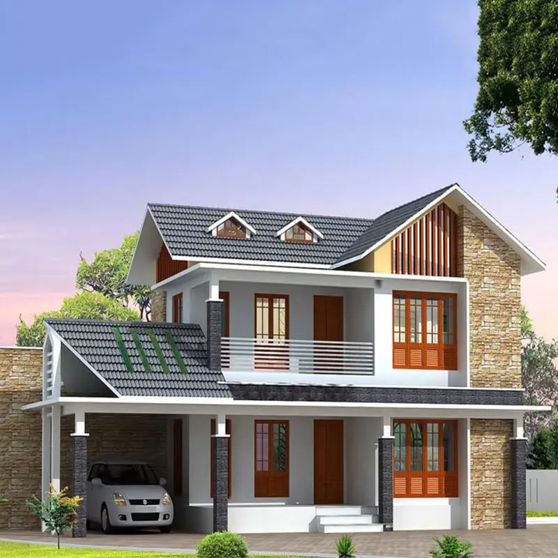 Contemporary Moden design two storeys 4 bedrooms prefab house