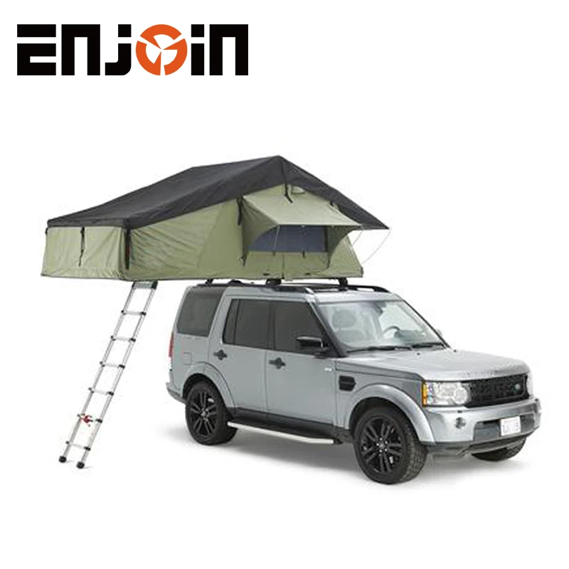 ENJOIN Outdoor camping folding hard shell aluminum roof tent auto hard shell roof top tent