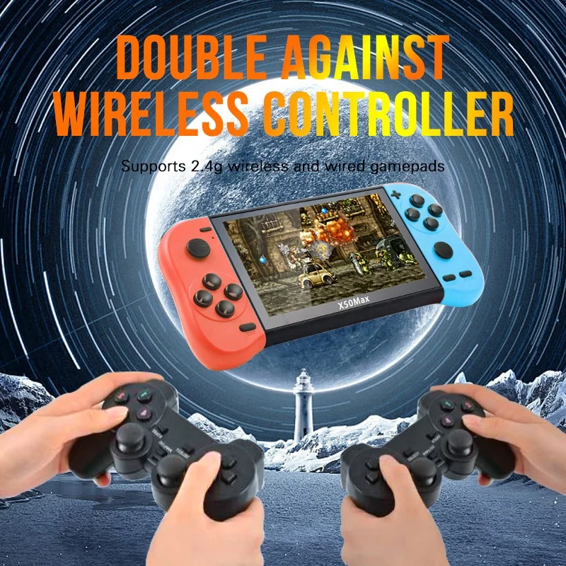 x50 5.1 inch HD Screen Portable Mini Game Console Arcade Built-in Retro Classic Video games Consola De Videojuegos