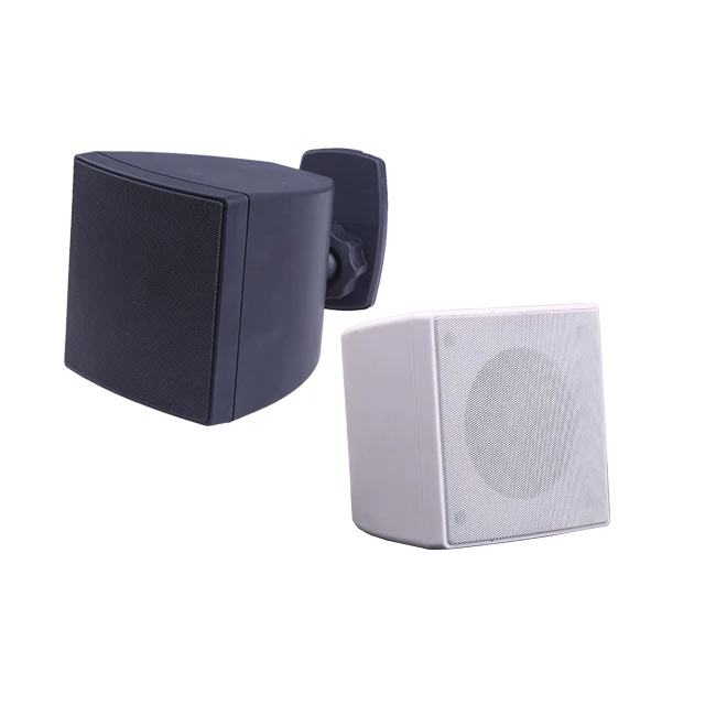 ABS 2 way hi-fidelity 20W 40W 100V 16ohm 4 inch Small Mini Coaxial Wall Mount Speaker with Bracket for coffee shop hotel home