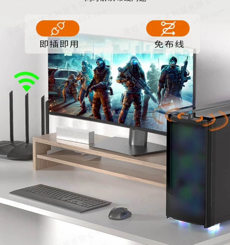 Новый Wi-Fi 6 AX312 286 м настольный приемник для ноутбука и AP send получает Бесплатный привод