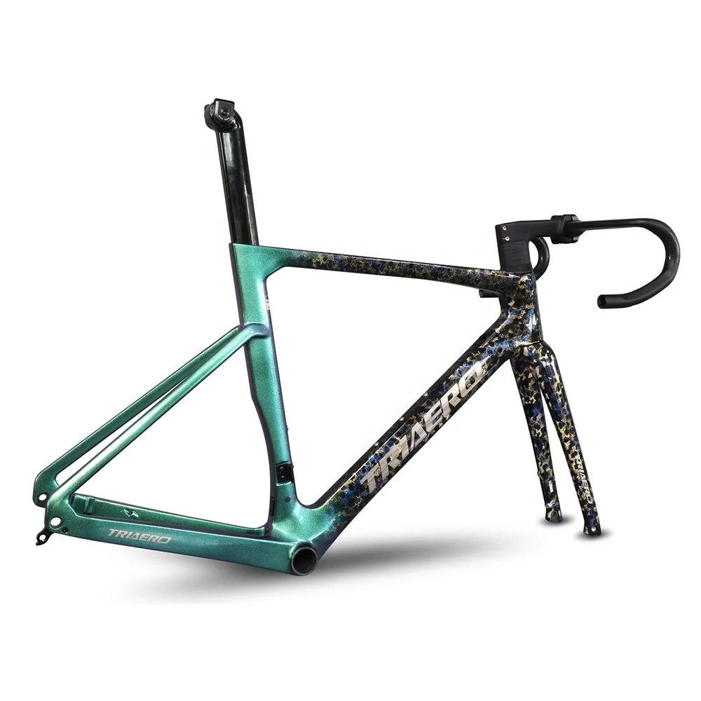 Color paint Carbon road disc frame  with all internal cable routing