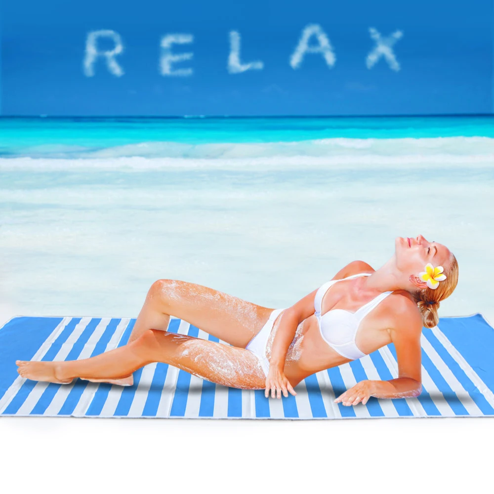 Factory Direct Supply Wide Stripe Beach Towel Double-sided Color Striped Water-absorbing Quick Drying Swimming Towel