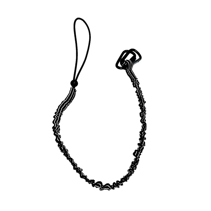 Hongyu High Quality Work Nylon Safety Coil Tool Lanyard With Double Stainless Steel Carabiner Loop End