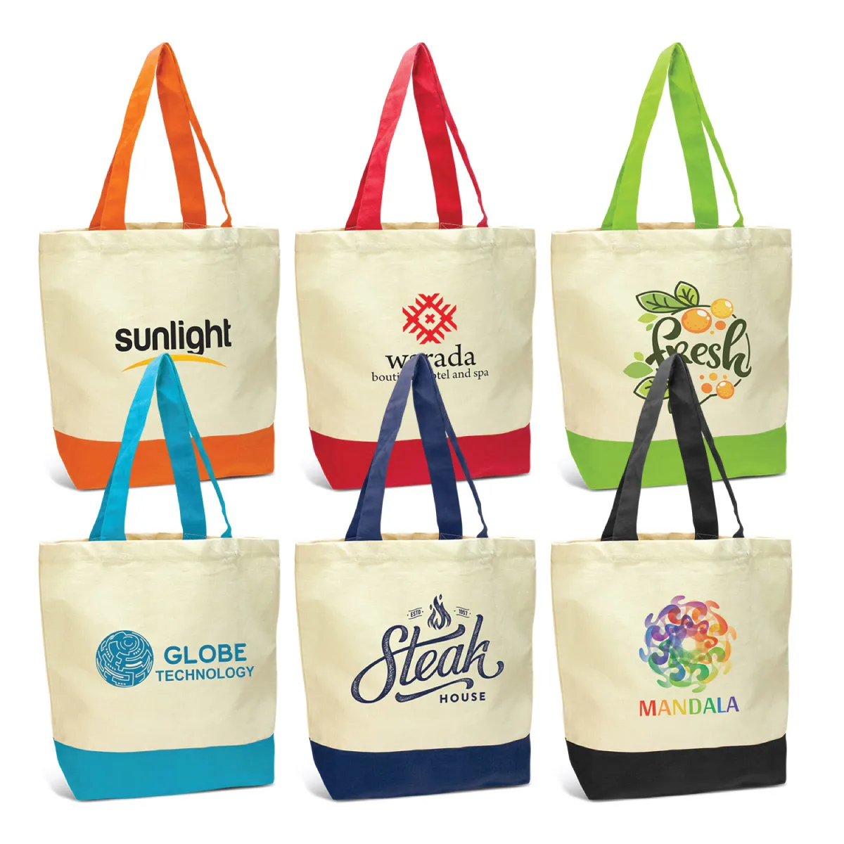Promotional GOTS certified contrasted organic cotton canvas bag