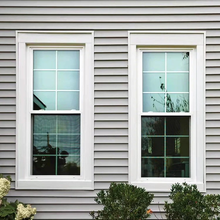 Customized North American Windows Aluminium Single Hung Double Glazed Vertical Sliding Double Hung Windows