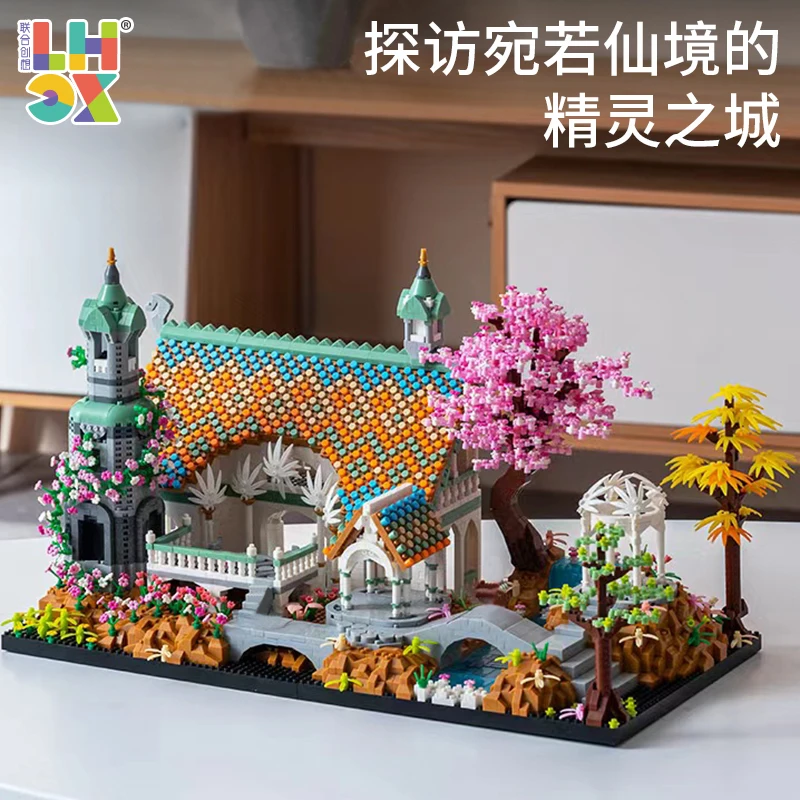 LHCX 827 серия фильмов о глубокой архитектуре MOC 10376 «Властелин Колец» набор из кирпичей пластиковых замков мини-блоков
