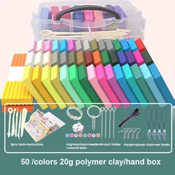 New product hot sale 24 color 32/50 color plasticine portable box soft clay colored pottery tool diy set