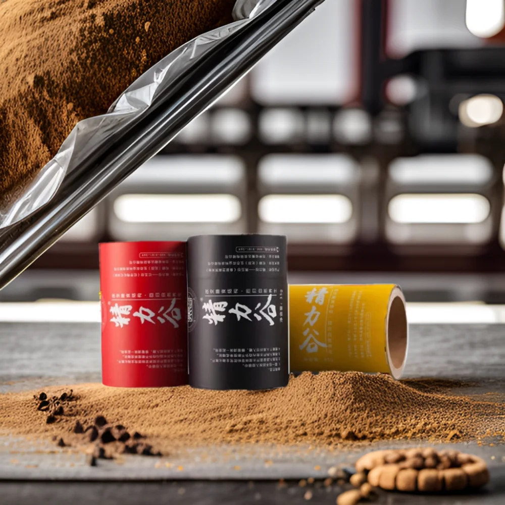 Flexible film spice chocolate biscuit sachet automatic flow packing roll stock packaging for the FFS packing machine