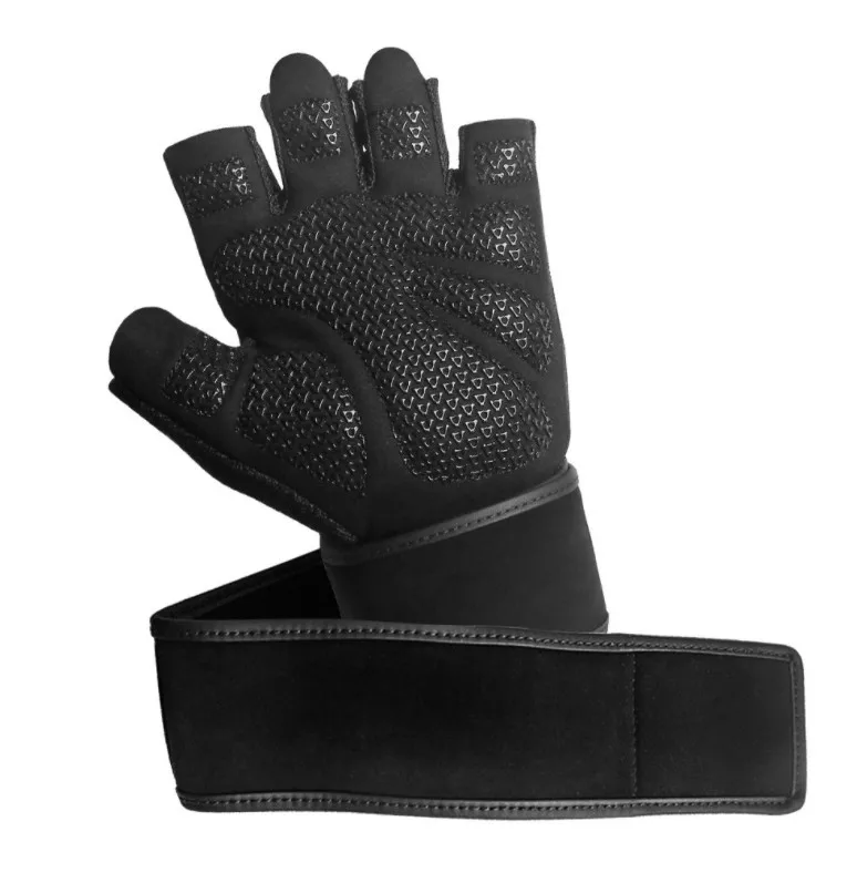 Ebay Wholesale Logo Custom Weight Lifting Gloves With Wrist Wrapts For Men Fitness