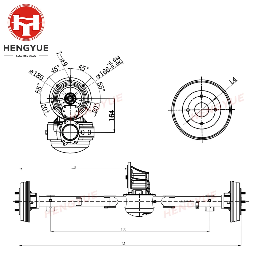  Hengyue оптовая продажа пассажирский задний вал ev 42