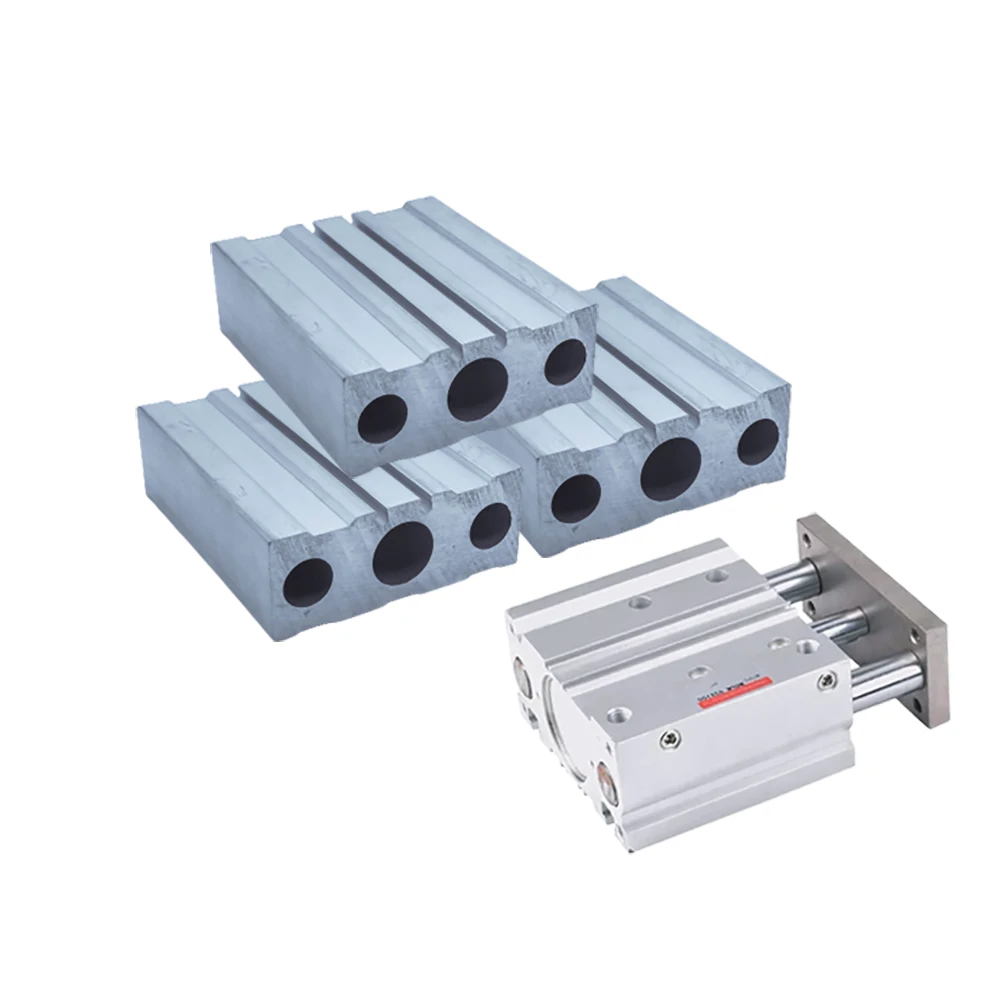 2022 new design Three Axis Pneumatic  cylinders aluminum tube cylinder pneumatic with groove Tubes