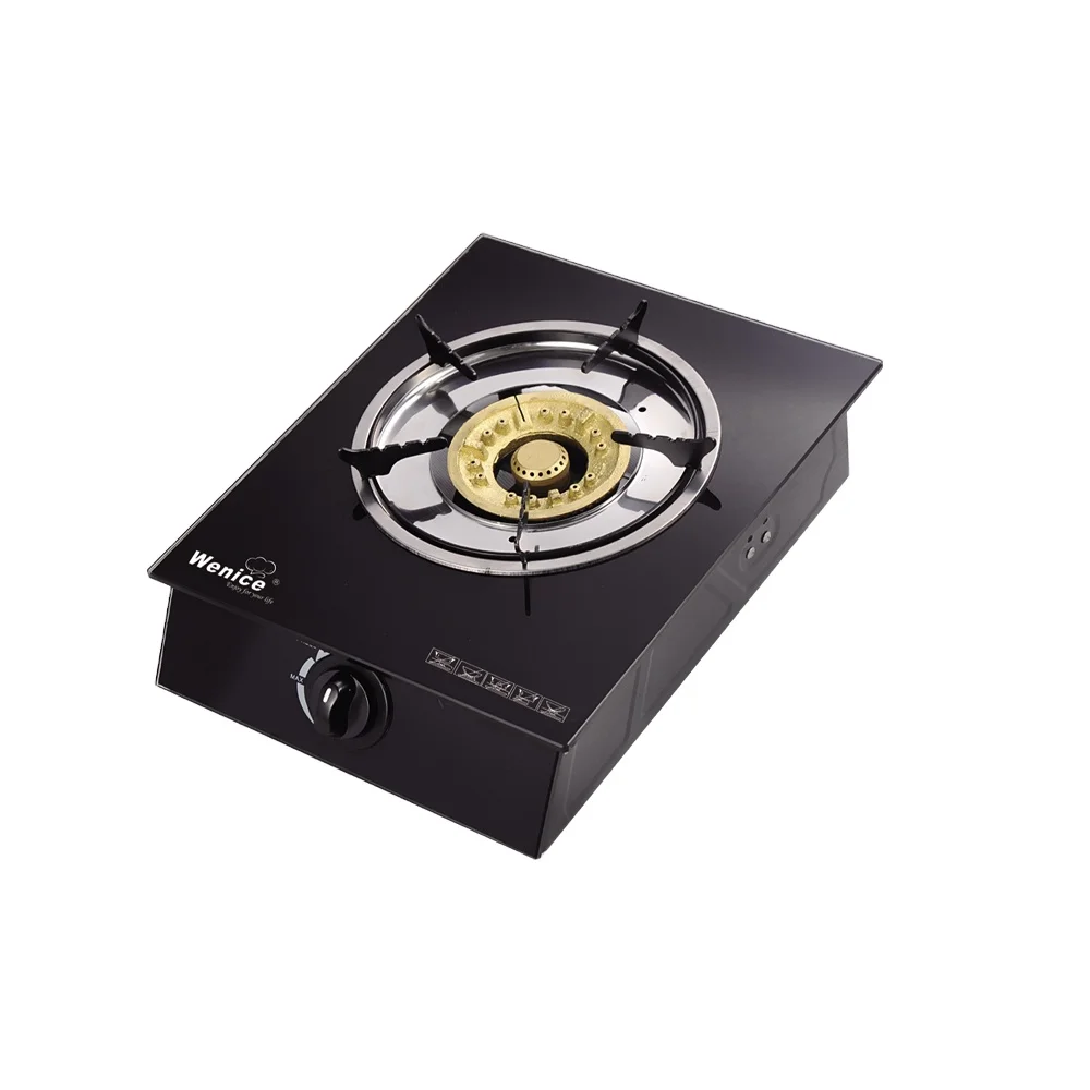 Настольная газовая плита из закаленного стекла с одной горелкой Wenice 8001