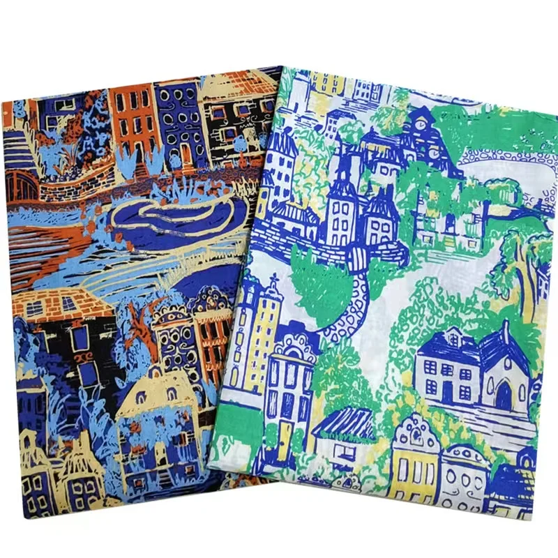 hot sale digital print  80s 133*100  woven cotton satin drill fabric for dressing